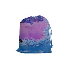 Rising To Touch You Drawstring Pouches (medium)  by Dimkad