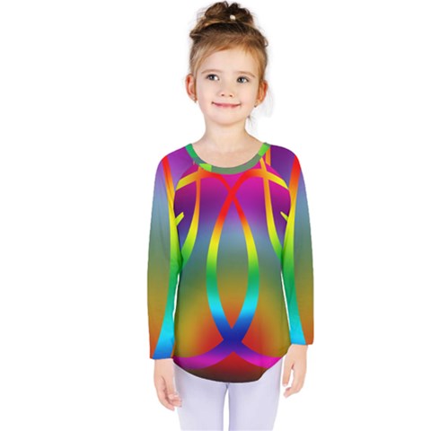 Colorful Easter Egg Kids  Long Sleeve Tee by BangZart