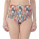 Colorful Geometric Abstract High-Waist Bikini Bottoms View1