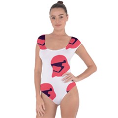 Stormtroper Pattern  Short Sleeve Leotard  by paulaoliveiradesign