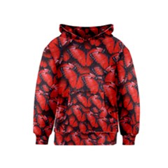 The Red Butterflies Sticking Together In The Nature Kids  Pullover Hoodie by BangZart