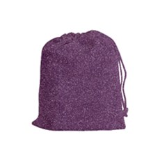 Purple Colorful Glitter Texture Pattern Drawstring Pouches (large) 