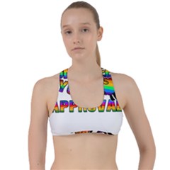 Dont Need Your Approval Criss Cross Racerback Sports Bra by Valentinaart