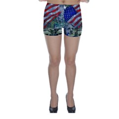 Usa United States Of America Images Independence Day Skinny Shorts by BangZart