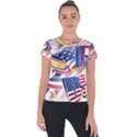 United States Of America Usa  Images Independence Day Short Sleeve Sports Top  View1