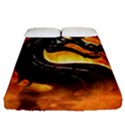 Dragon And Fire Fitted Sheet (Queen Size) View1