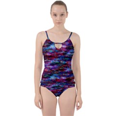 Fairy Earth Tree Texture Pattern Cut Out Top Tankini Set