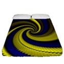 Blue Gold Dragon Spiral Fitted Sheet (Queen Size) View1