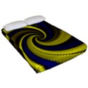 Blue Gold Dragon Spiral Fitted Sheet (Queen Size) View2