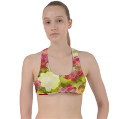 Flower Power Criss Cross Racerback Sports Bra