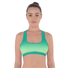 Sealife Green Gradient Cross Back Sports Bra