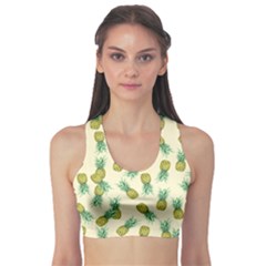 Pineapples Pattern Sports Bra by Valentinaart