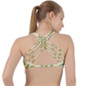 Pineapples pattern Criss Cross Racerback Sports Bra View2