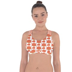 Cute Little Fox Pattern Cross String Back Sports Bra