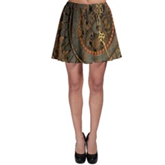 Steampunk, Awesoeme Clock, Rusty Metal Skater Skirt by FantasyWorld7