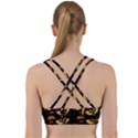 Bat, pumpkin and spider pattern Back Weave Sports Bra View2