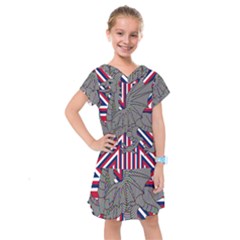 Alternatively Mega British America Dragon Illustration Kids  Drop Waist Dress by Mariart