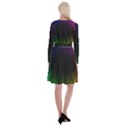 Colorful Light Ray Border Animation Loop Rainbow Motion Background Space Long Sleeve Velvet Front Wrap Dress View2