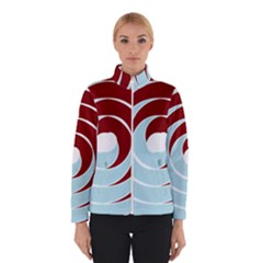 Double Spiral Thick Lines Blue Red Winterwear by Mariart