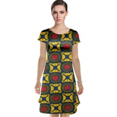 African Textiles Patterns Cap Sleeve Nightdress by Mariart