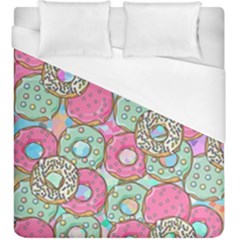 Donuts Pattern Duvet Cover (king Size) by ValentinaDesign