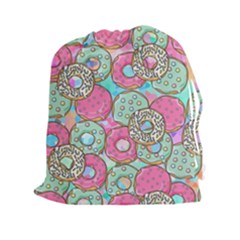 Donuts Pattern Drawstring Pouches (xxl) by ValentinaDesign