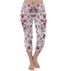 Peacock Rainbow Animals Bird Beauty Sexy Flower Floral Sunflower Star Capri Winter Leggings  by Mariart