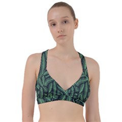 Coconut Leaves Summer Green Sweetheart Sports Bra by Mariart