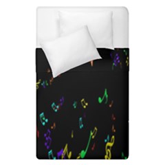 Colorful Music Notes Rainbow Duvet Cover Double Side (single Size) by Mariart