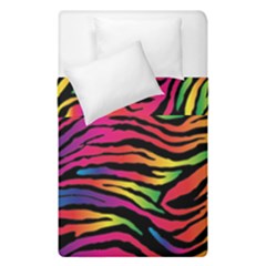 Rainbow Zebra Duvet Cover Double Side (single Size) by Mariart