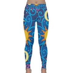 Sun Moon Star Space Vector Clipart Classic Yoga Leggings by Mariart