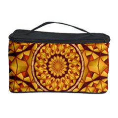 Golden Mandalas Pattern Cosmetic Storage Case by linceazul