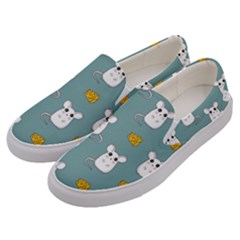 Cute Mouse Pattern Men s Canvas Slip Ons by Valentinaart