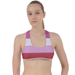 Lesbian Pride Flag Criss Cross Racerback Sports Bra by Valentinaart