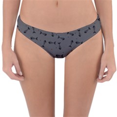 Fish Bones Pattern Reversible Hipster Bikini Bottoms