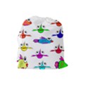 Fish Swim Cartoon Funny Cute Drawstring Pouches (Large)  View2