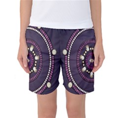 Mandalarium Hires Hand Eye Purple Women s Basketball Shorts by Mariart