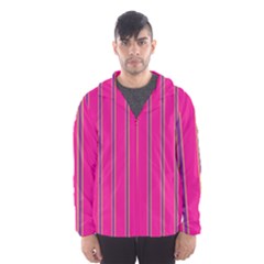 Pink Line Vertical Purple Yellow Fushia Hooded Wind Breaker (men) by Mariart