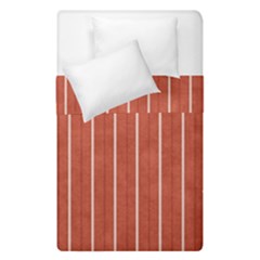 Line Vertical Orange Duvet Cover Double Side (single Size) by Mariart