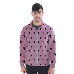 Love Black Pink Valentine Wind Breaker (men) by Mariart