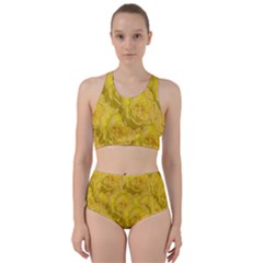 Summer Yellow Roses Dancing In The Season Racer Back Bikini Set