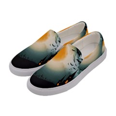 Halloween Landscape Women s Canvas Slip Ons by Valentinaart