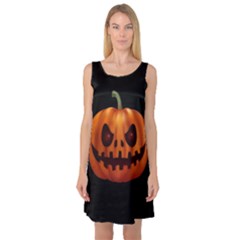 Halloween Pumpkin Sleeveless Satin Nightdress by Valentinaart