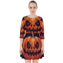 Halloween Pumpkin Smock Dress by Valentinaart