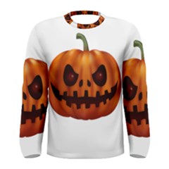 Halloween Pumpkin Men s Long Sleeve Tee by Valentinaart