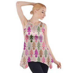 Christmas Tree Pattern Side Drop Tank Tunic by Valentinaart