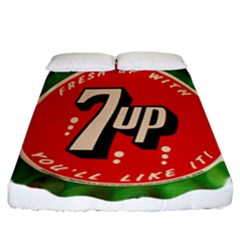 Fresh Up With  7 Up Bottle Cap Tin Metal Fitted Sheet (california King Size) by Celenk