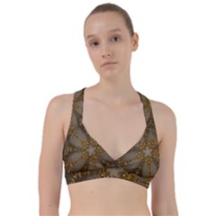 Golden Flower Star Floral Kaleidoscopic Design Sweetheart Sports Bra by yoursparklingshop