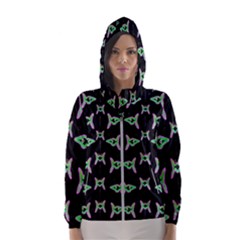 Fishes Talking About Love And Stuff Hooded Wind Breaker (women) by pepitasart