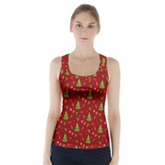 Christmas Pattern Racer Back Sports Top by Valentinaart